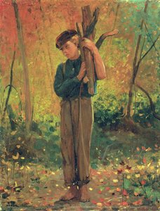 ログを保持している少年、1873 作： Winslow Homer
