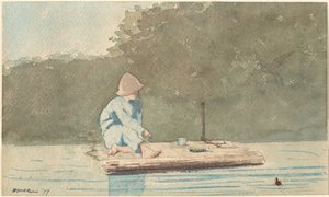 いかだに乗った少年 作： Winslow Homer