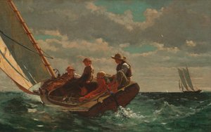 Breezing Up A Fair Wind, 1873-1876年。 作： Winslow Homer