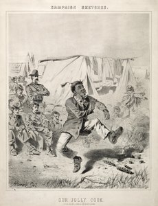 キャンペーンスケッチ：私たちのジョリークック、1863年。 作： Winslow Homer