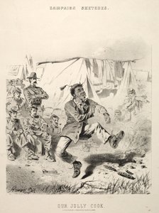 キャンペーンスケッチ：私たちのジョリークック、1863年。 作： Winslow Homer