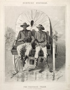 キャンペーンスケッチ：手荷物列車、1863年。 作： Winslow Homer