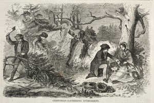 クリスマス-エバーグリーンの集まり、1858年。