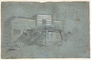 下見板張りの小屋 作： Winslow Homer