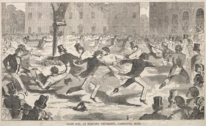 クラスデイ、ハーバード大学、ケンブリッジ、マサチューセッツ、1858年。 作： Winslow Homer