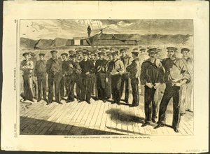 1861年6月、ボストンで出航した米国蒸気スループ「コロラド号」の乗組員たち