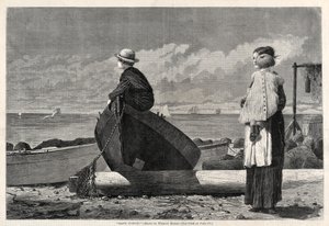 Dads Coming！、1873。 作： Winslow Homer