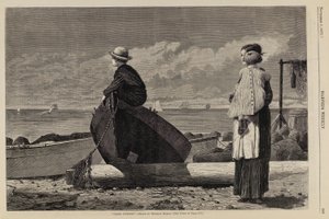 1873年11月1日付『ハーパーズ・ウィークリー』誌より「パパがやってくる 作： Winslow Homer