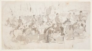 1862年4月2日、アレクサンドリアからオールド・ポイント・コンフォートへ向かうマクレラン将軍の騎兵第6連隊の図面。