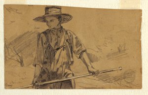 1864年頃のドローイング、牧草作り