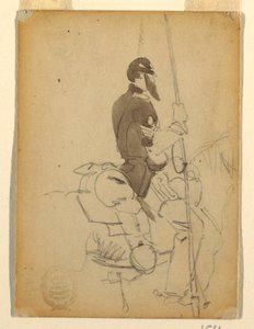 1862年、騎馬騎兵の図面 作： ウィンスロー・ホーマー