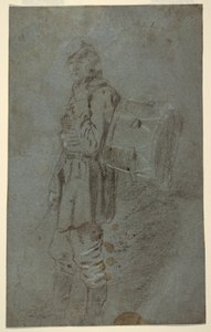 ドローイング、ドラマーの横顔、1864年頃 作： ウィンスロー・ホーマー