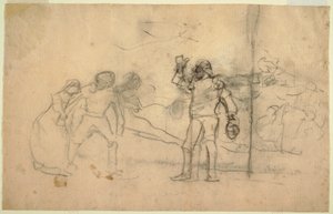 1896年、カーネギー・インスティテュート（ペンシルバニア州ピッツバーグ）にある油絵「難破船」のスケッチ。 作： ウィンスロー・ホーマー