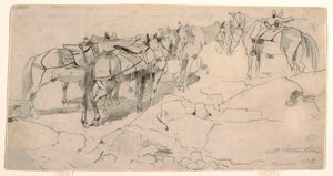 素描、「ワシントン山」と「ワシントン山頂」のための習作、1869年