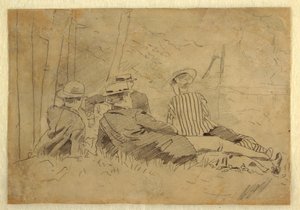ドローイング、『釣りパーティー』のための習作、1869年頃