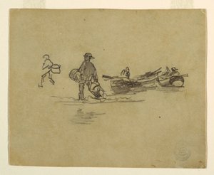 素描、二人の漁師、イギリス、1881-82年