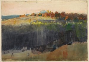 素描、谷と丘陵、アディロンダック、1889-94年 作： ウィンスロー・ホーマー