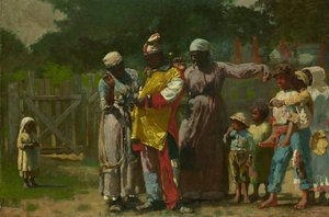 カーニバルのためのドレッシング、1877年。 作： Winslow Homer