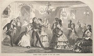 キツネとガチョウで遊ぶ家族党、1857。 作： Winslow Homer