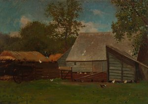 アヒルとニワトリのいる農場 作： Winslow Homer