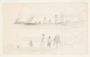 湾を望む人物 作： Winslow Homer