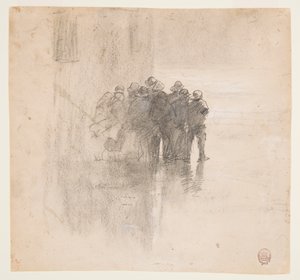 Oilskins、Cullercoats、イングランドの漁師 作： Winslow Homer