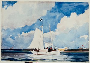 釣りのスクーナー船、ナッソー、c.1898-99 作： Winslow Homer