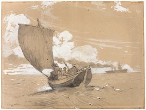 スカボロー沖での釣り 作： Winslow Homer