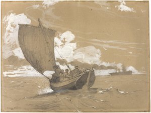 スカボロー沖での釣り 作： Winslow Homer