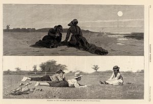 海辺と草原でのいちゃつき（『ハーパーズ・ウィークリー』1874年9月19日号より 作： Winslow Homer