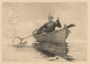 フライフィッシング、1889年。