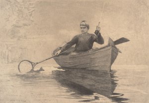 フライフィッシング、サラナク湖、1889年