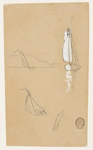 スループの 4 つのスケッチ 作： Winslow Homer