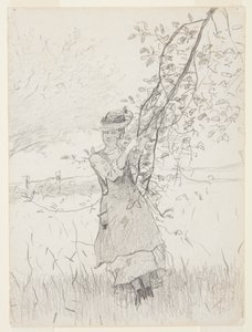りんごの木の枝を持つ少女 作： Winslow Homer