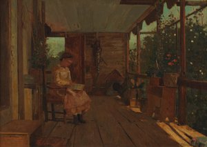 エンドウ豆を砲撃する少女 作： Winslow Homer