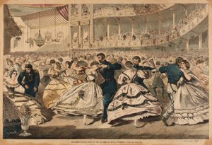 音楽アカデミーでのロシア舞踏会--1863年11月5日 作： Winslow Homer