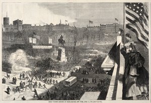 1863年、1863年4月11日、ニューヨークのユニオンスクエアで行われた大サムター会議。