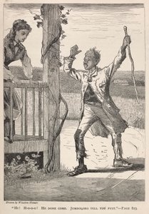 「ハイ！ H-O-O  奴が来た。  ジャンボロロ、最初に言っておく。" 作： Winslow Homer