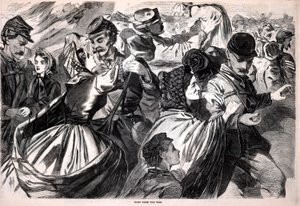 戦争からの帰還（1863年7月13日付『ハーパーズ・ウィークリー』誌より 作： Winslow Homer