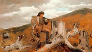 ハンツマンと犬 作： Winslow Homer