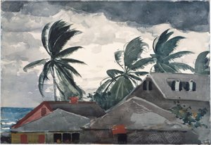 ハリケーン、バハマ 作： Winslow Homer