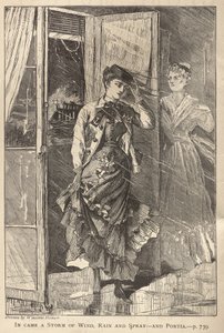 風と雨と水しぶきの嵐がやってきた - そしてポーシャは 作： Winslow Homer