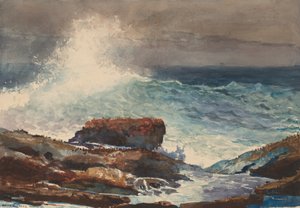 1883年、メイン州スカーボロの「Incoming Tide」。 作： Winslow Homer