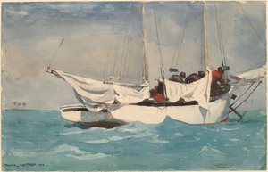 キーウェスト、アンカーの運搬、1903年 作： Winslow Homer