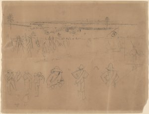 ラインナップと塹壕 [直訳] 作： Winslow Homer