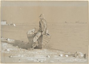 外を見る」1875年