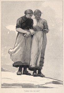 センチュリー誌1883年11月号より「崖の向こうを見る 作： Winslow Homer