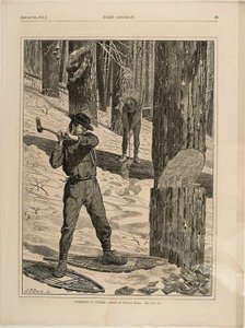 冬の製材 作： Winslow Homer