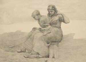涙の修復、1888年、おそらく1940年頃に印刷 作： Winslow Homer