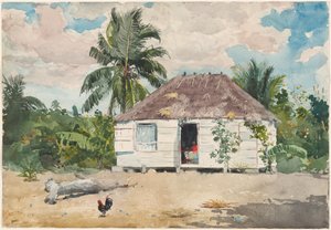 ナッソーのネイティブ ハット 作： Winslow Homer